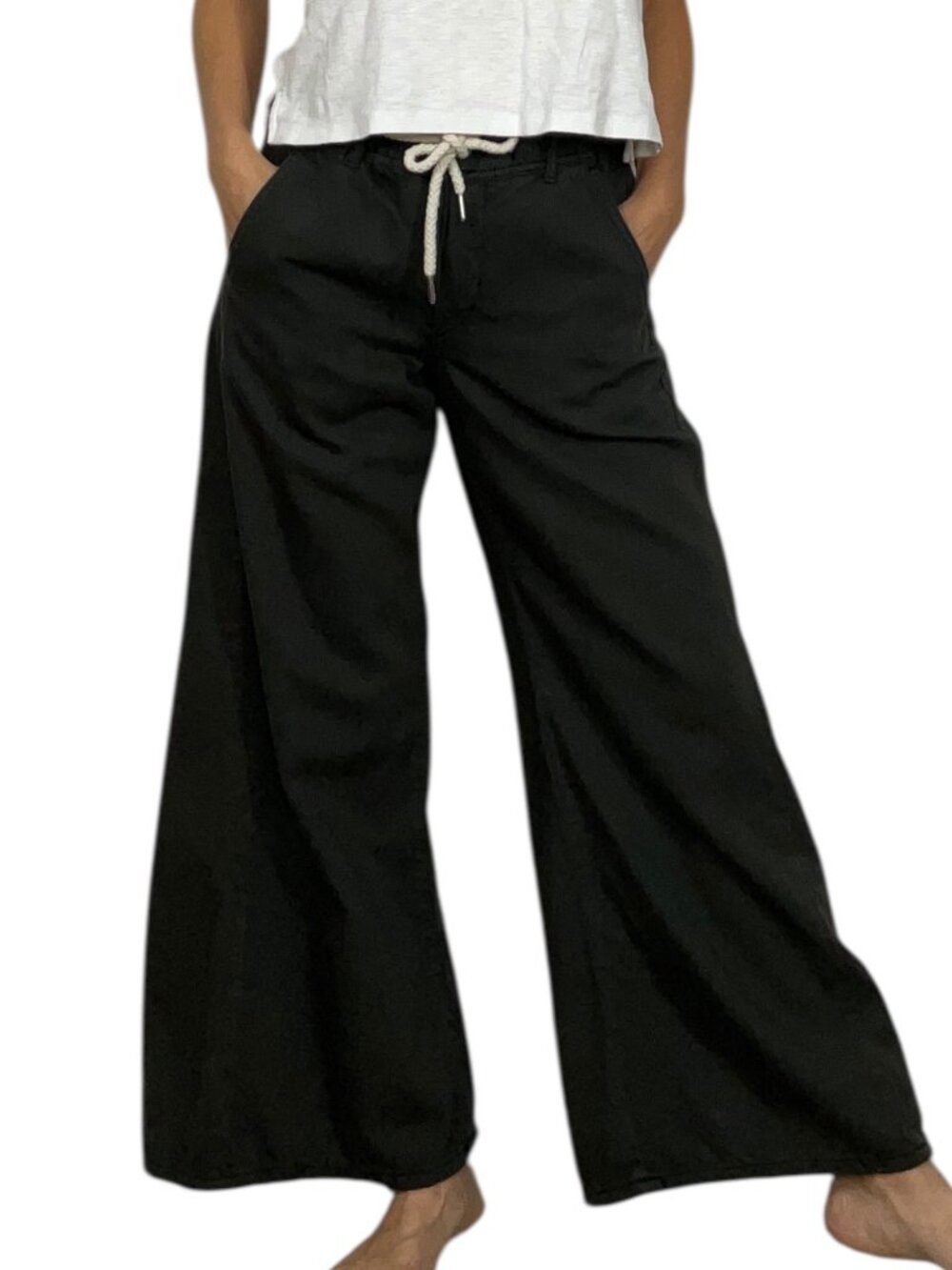 Anthropologie Pilcro Adi Pull On Mid Rise Flare Pants XS Faded Black - Picture 5 of 16
